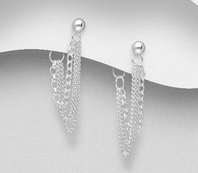 925 Sterling Silver Push-Back Earrings