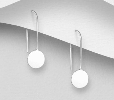 Malın səhifəsinə keç 925 Sterling Silver Circle Hook Earrings