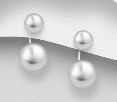 Malın səhifəsinə keç 925 Sterling Silver Ball Push-Back Earrings