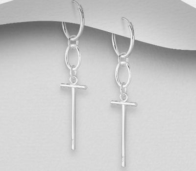 Malın səhifəsinə keç 925 Sterling Silver Hoop Earrings