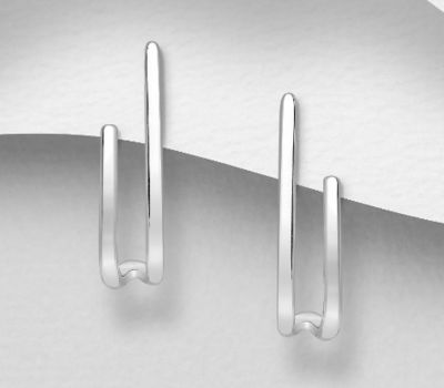 Malın səhifəsinə keç 925 Sterling Silver Push-Back Earrings