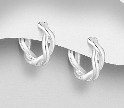 Malın səhifəsinə keç 925 Sterling Silver Hoop Earrings