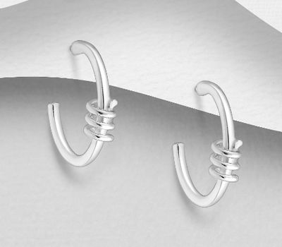 925 Sterling Silver Push-Back Earrings