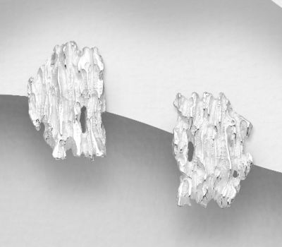 Malın səhifəsinə keç 925 Sterling Silver Branch Push-Back Earrings