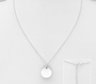 925 Sterling Silver Engravable Tag Necklace