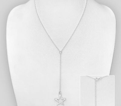 Malın səhifəsinə keç 925 Sterling Silver Star Necklace