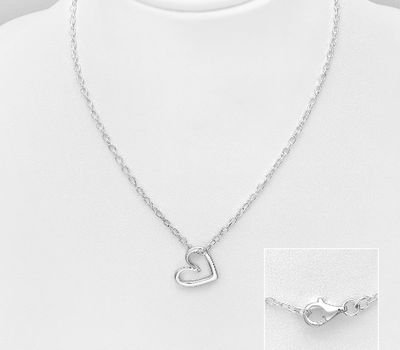 Malın səhifəsinə keç 925 Sterling Silver Heart Necklace