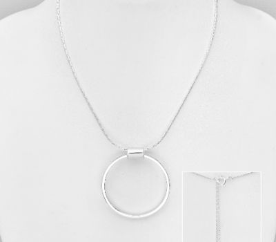 Malın səhifəsinə keç 925 Sterling Silver Circle Necklace