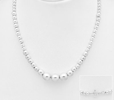Malın səhifəsinə keç 925 Sterling Silver Ball Necklace