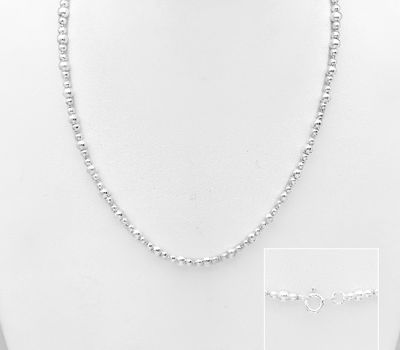 Malın səhifəsinə keç 925 Sterling Silver Ball Necklace