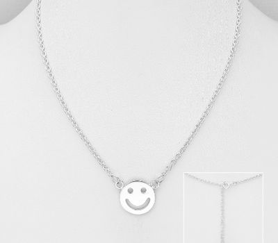Malın səhifəsinə keç 925 Sterling Silver Smiley Necklace