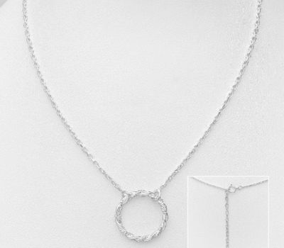 Malın səhifəsinə keç 925 Sterling Silver Circle Necklace