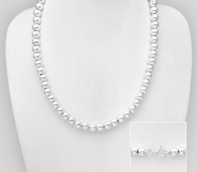 Malın səhifəsinə keç 925 Sterling Silver Ball Necklace