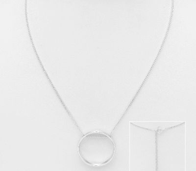 Malın səhifəsinə keç 925 Sterling Silver Circle Necklace