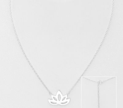 Malın səhifəsinə keç 925 Sterling Silver Lotus Necklace