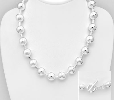 Malın səhifəsinə keç 925 Sterling Silver Ball Necklace