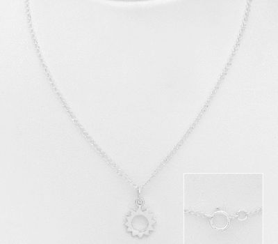 925 Sterling Silver Gear Wheels Necklace