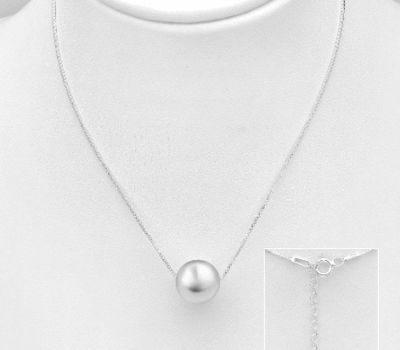 925 Sterling Silver Necklace With Solitaire Ball Bead
