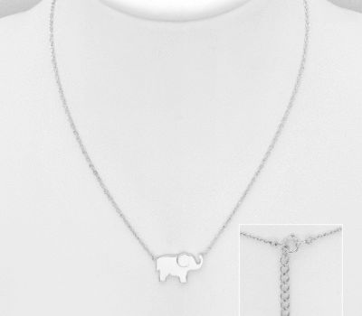 925 Sterling Silver Elephant Necklace