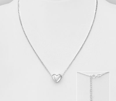 Malın səhifəsinə keç 925 Sterling Silver Heart Necklace