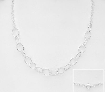 Malın səhifəsinə keç 925 Sterling Silver Large Chain Links Necklace