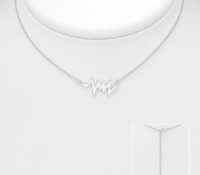 Malın səhifəsinə keç 925 Sterling Silver Heartbeat Choker