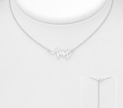 925 Sterling Silver Heartbeat Choker