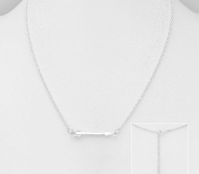 Malın səhifəsinə keç 925 Sterling Silver Arrow Necklace