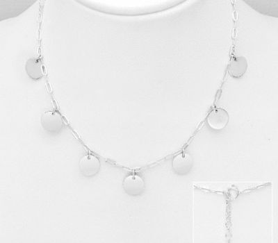 925 Sterling Silver Dangling Charm Necklace