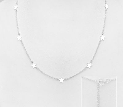 Malın səhifəsinə keç 925 Sterling Silver Star Necklace