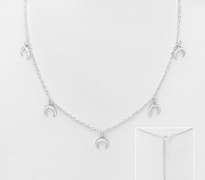 925 Sterling Silver Horn Necklace