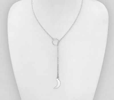 Malın səhifəsinə keç 925 Sterling Silver Crescent Moon Necklace