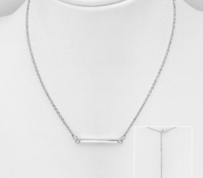 925 Sterling Silver Bar Necklace