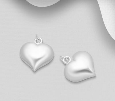 925 Sterling Silver Heart Findings