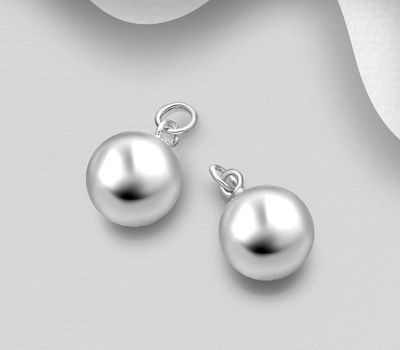 925 Sterling Silver Ball Charm