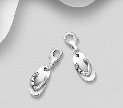Malın səhifəsinə keç 925 Sterling Silver Flip Flop and Sandal Charm