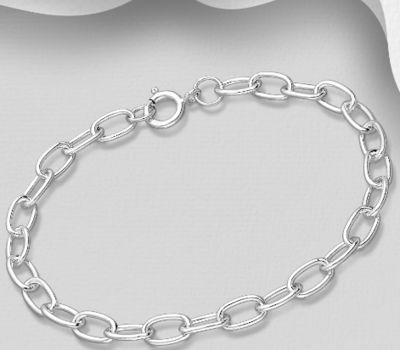Malın səhifəsinə keç 925 Sterling Silver Bracelet to which locker-charms can be added