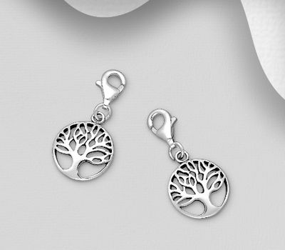 Sterling silver tree charm.