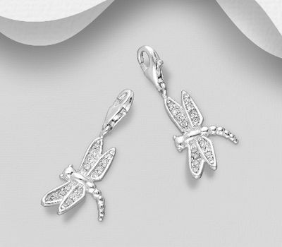 925 Sterling Silver Dragonfly Charm