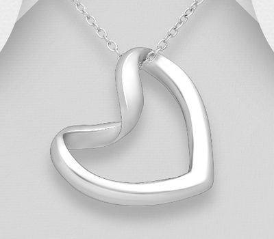 Malın səhifəsinə keç 925 Sterling Silver Heart Pendant