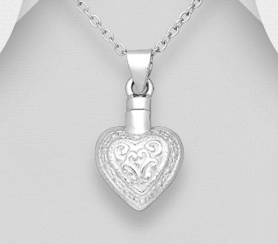 Malın səhifəsinə keç 925 Sterling Silver Cremation Pendant, Hole size: 2.6 mm.