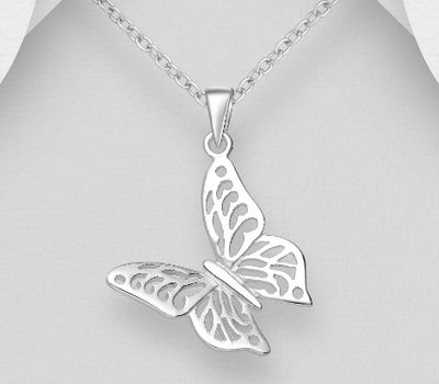 925 Sterling Silver Butterfly Pendant
