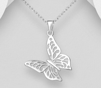 Malın səhifəsinə keç 925 Sterling Silver Butterfly Pendant