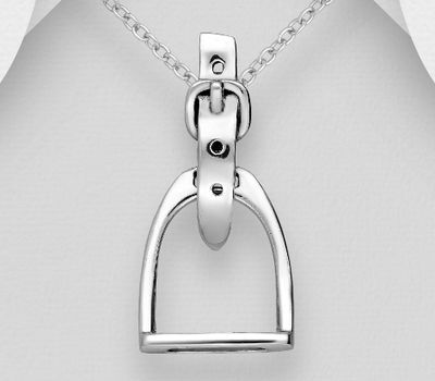 925 Sterling Silver Stirrup Pendant