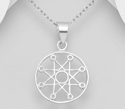 Malın səhifəsinə keç 925 Sterling Silver Octagram Pendant