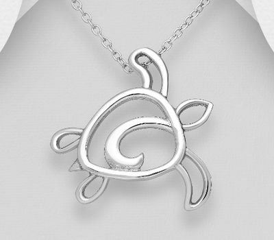 925 Sterling Silver Turtle Pendant