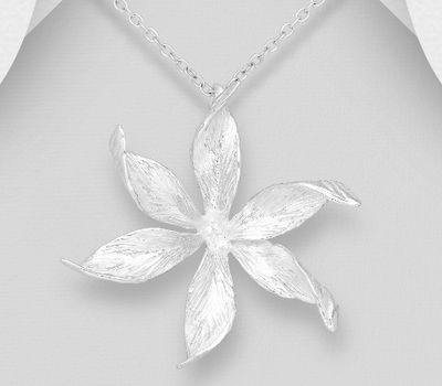 Şəkli böyütmək üçün tiklayın 925 Sterling Silver Flower Pendant