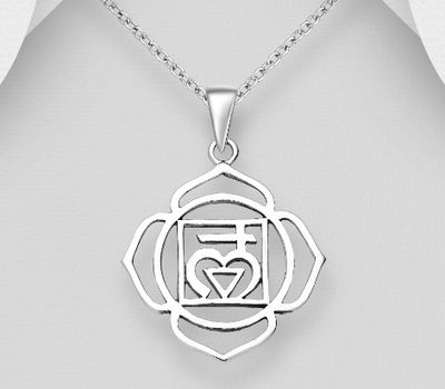 925 Sterling Silver Root Chakra Pendant