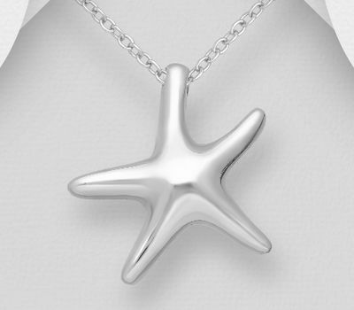 Şəkli böyütmək üçün tiklayın 925 Sterling Silver Starfish Pendant