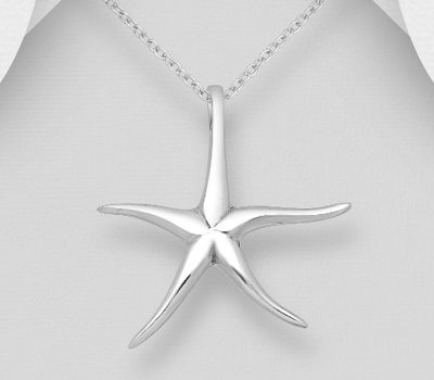 925 Sterling Silver Starfish Pendant